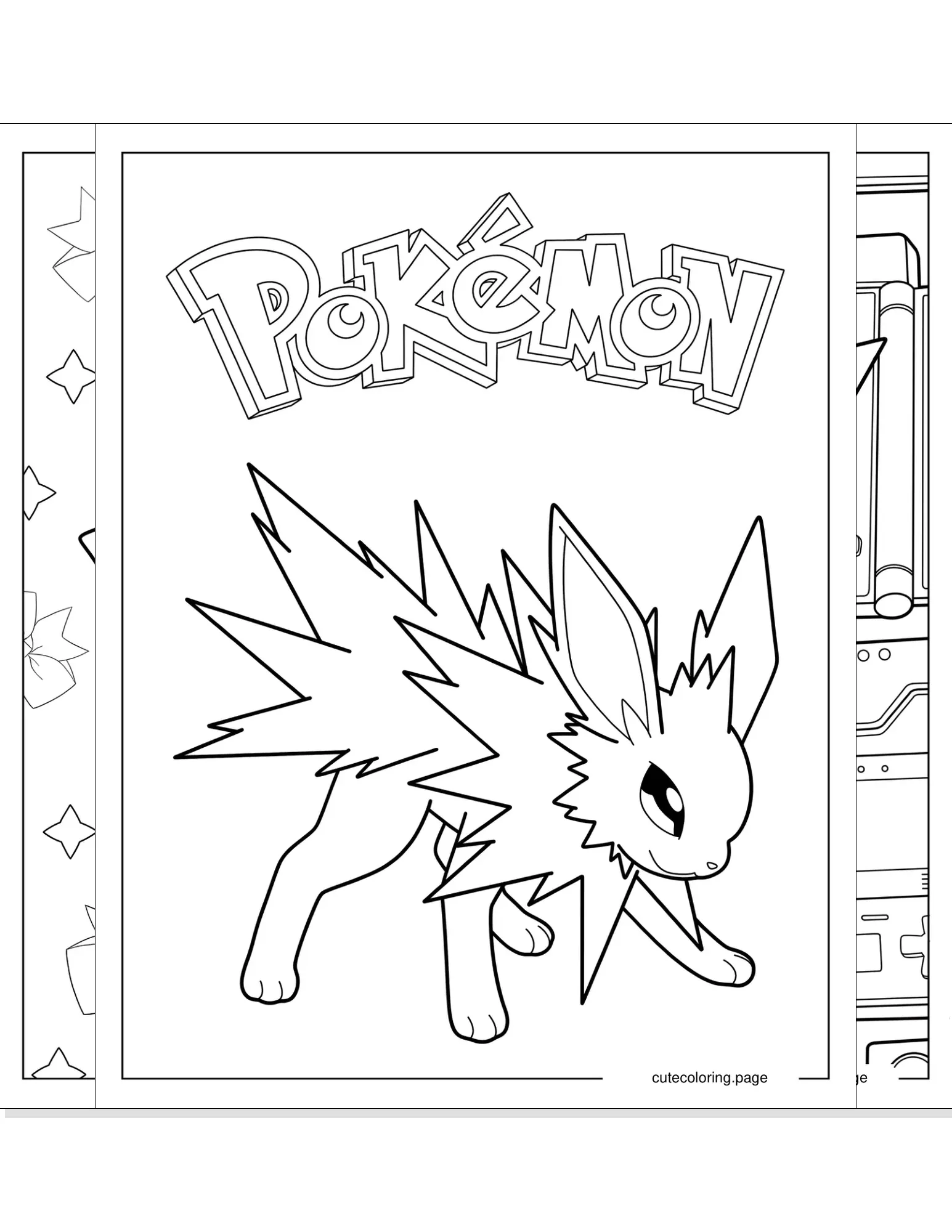 jolteon coloring pages coloring page