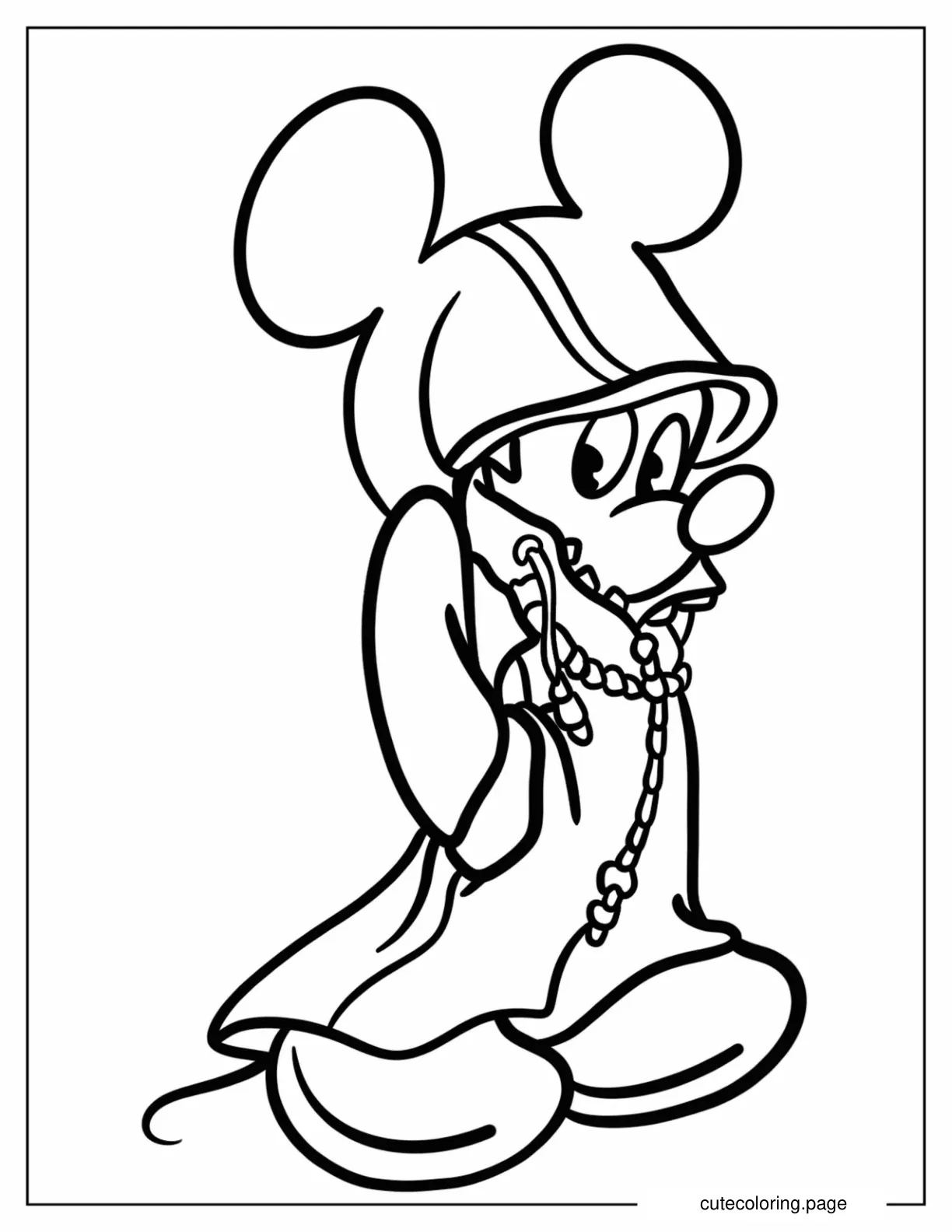 Kingdom Hearts Mickey Mouse In A Cape coloring page