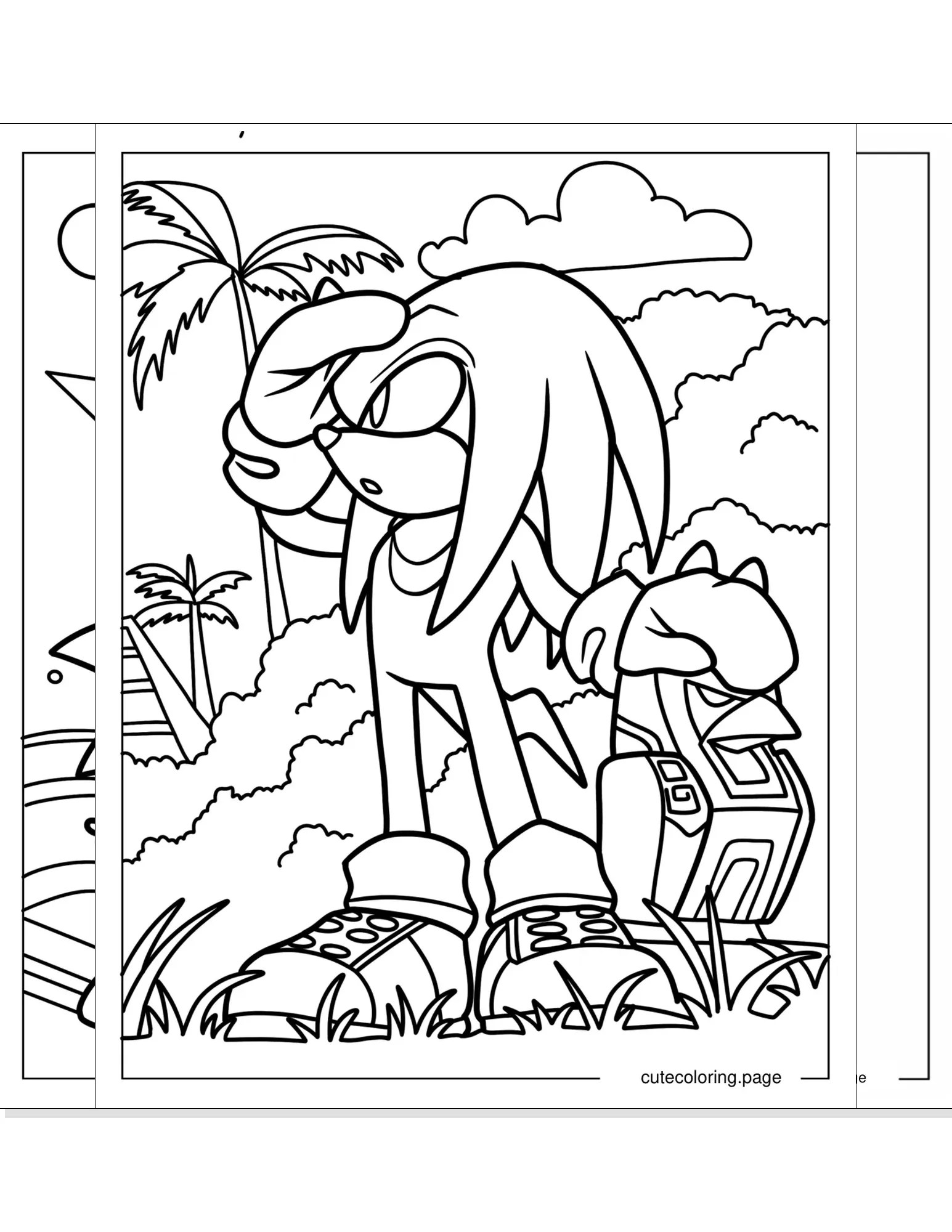 knuckles coloring pages coloring page