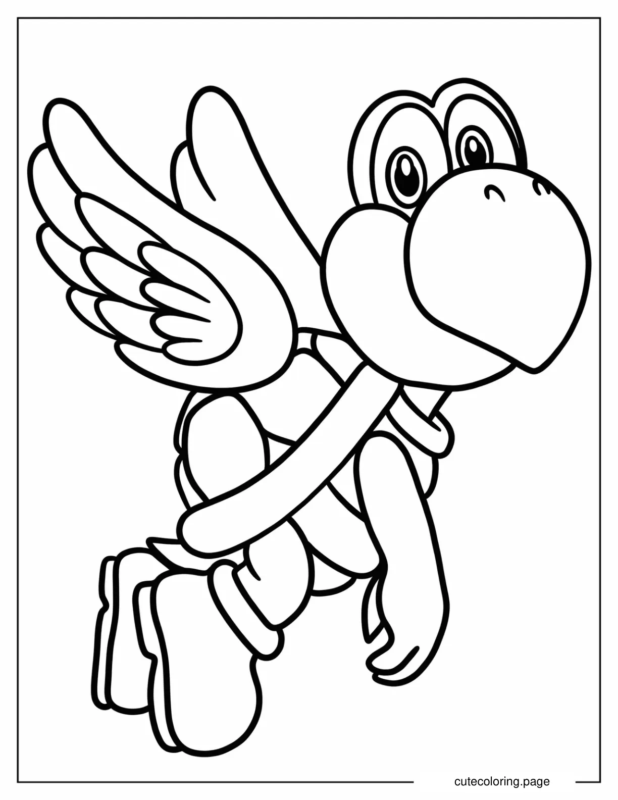 Koopa Paratroopa Coloring Page coloring page