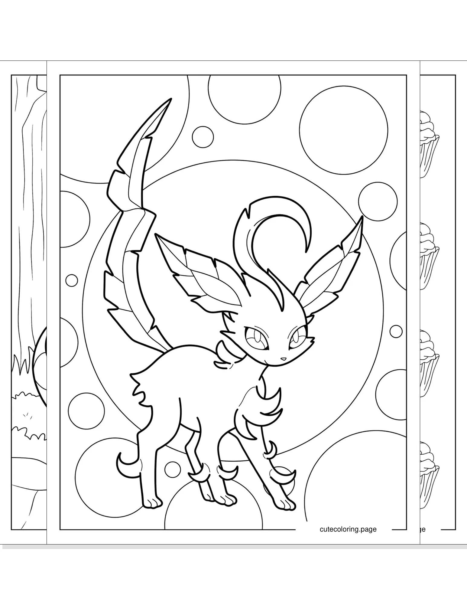 leafeon coloring pages coloring page