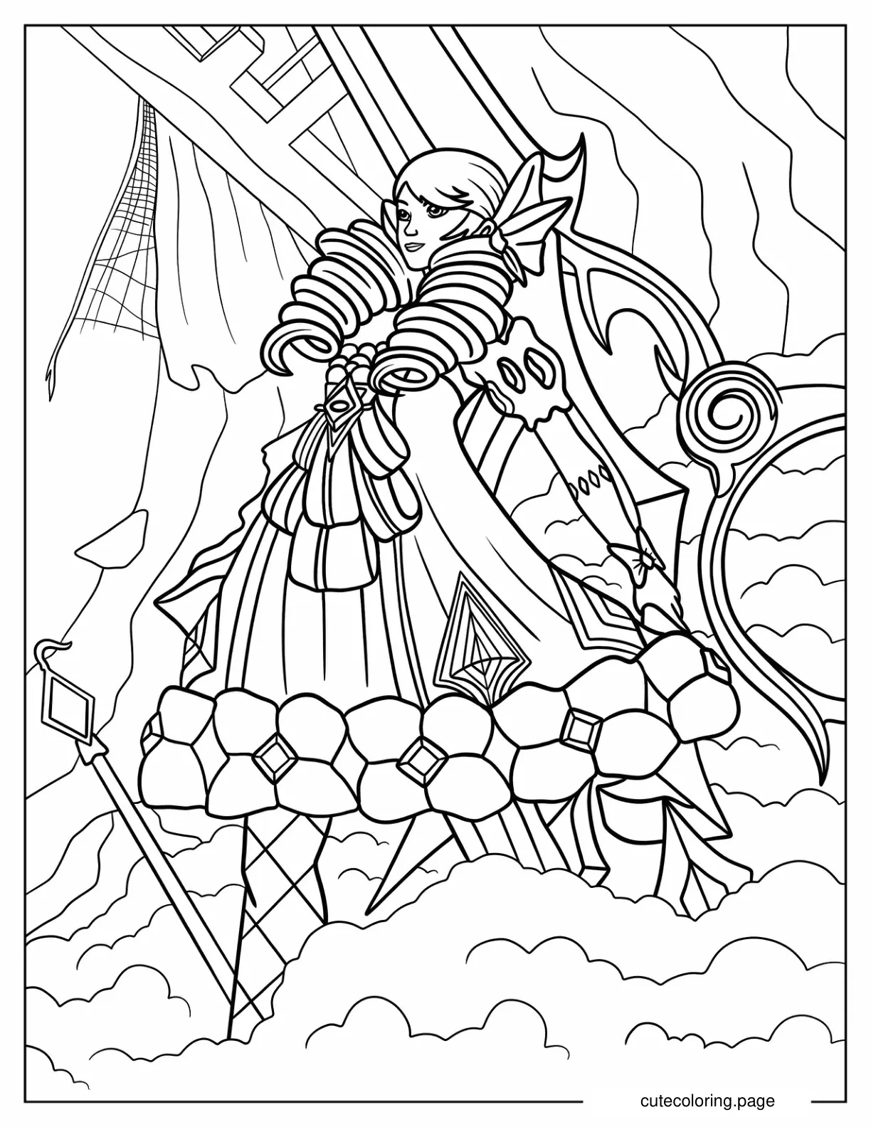 League Of Legends Gwen The Hallowed Seamstress coloring page