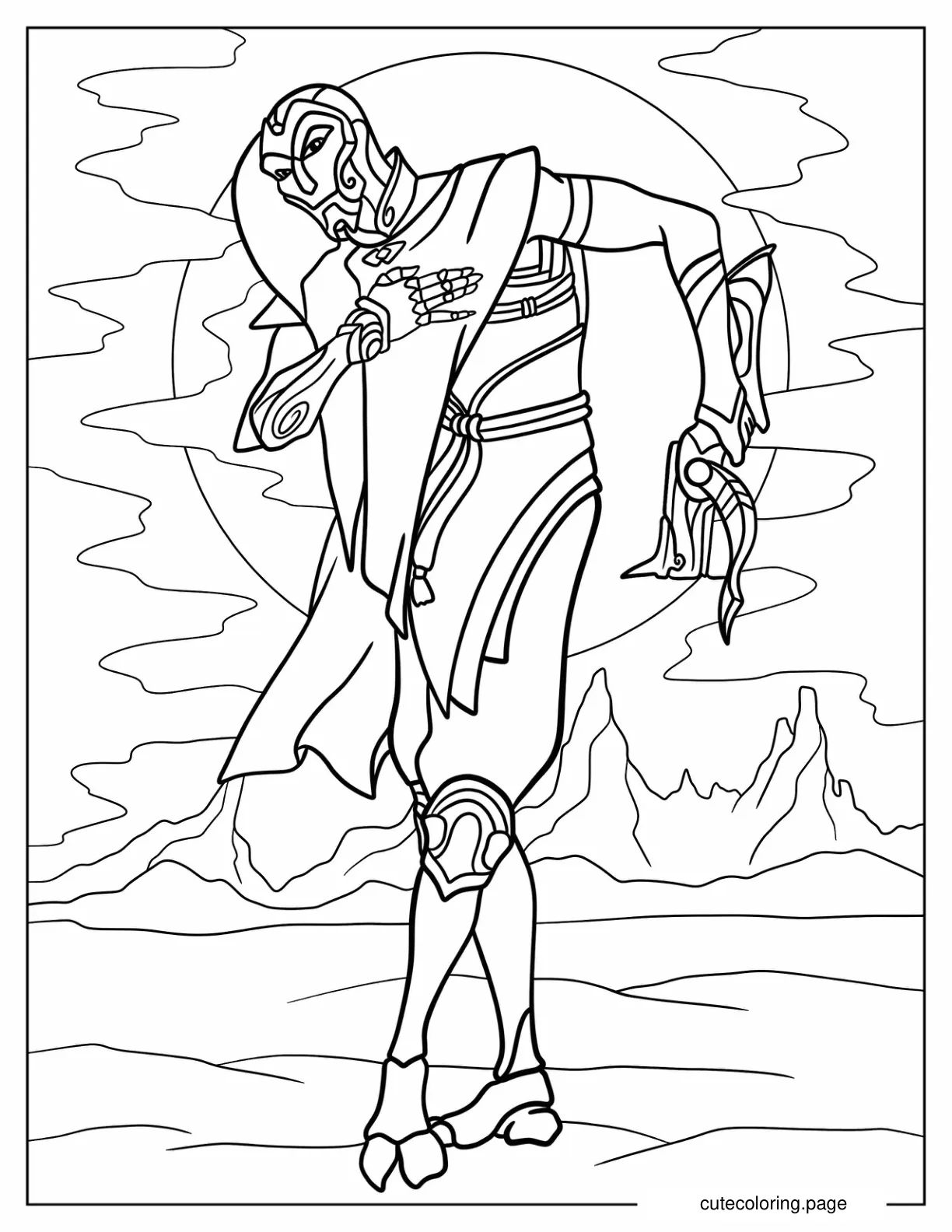 League Of Legends Jhin The Virtuoso coloring page