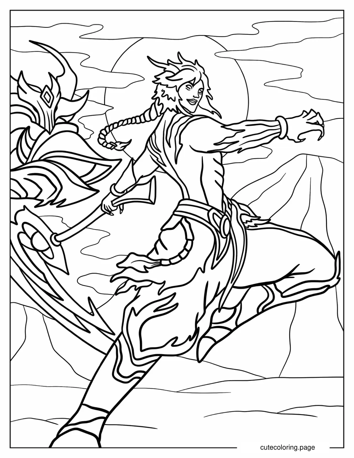 League Of Legends Kayn The Shadow Reaper coloring page