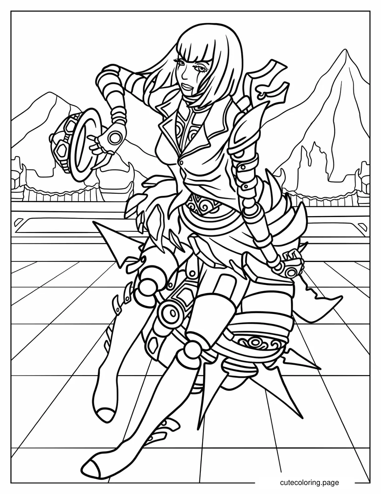 League Of Legends Orianna The Lady Of Clockwork Coloring Sheet coloring page