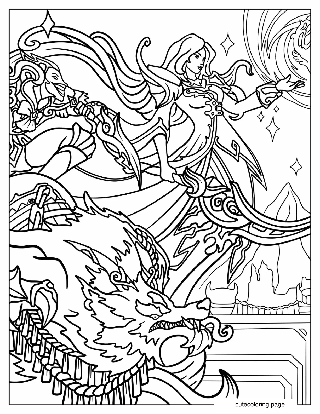 Winterblessed Diana Coloring Page coloring page