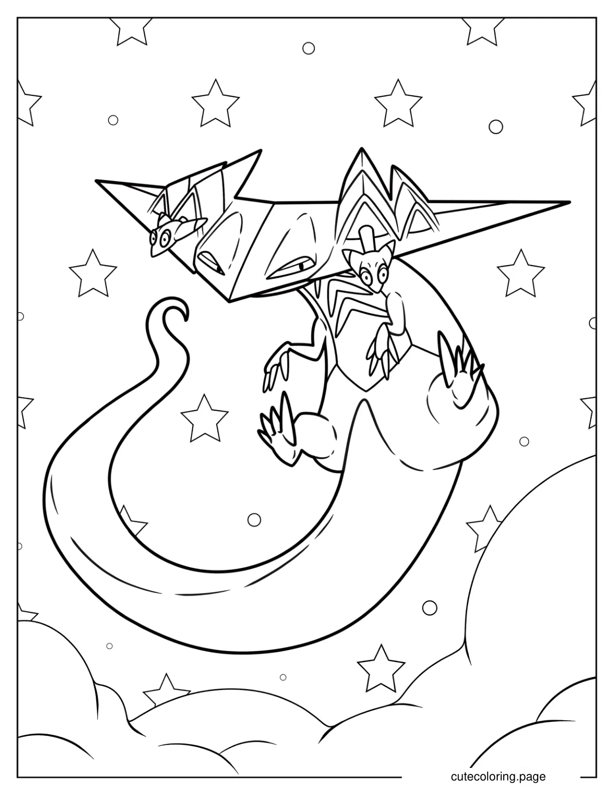 Dragapult Legendary Pokemon Coloring Sheet coloring page