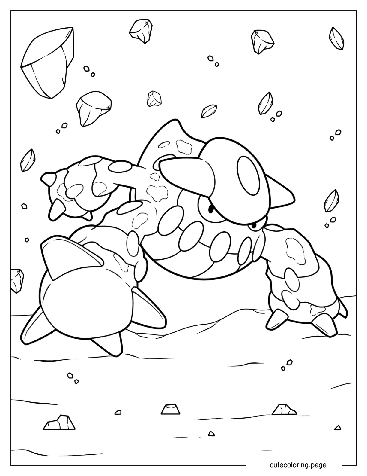 Heatran In Battle Coloring Page coloring page