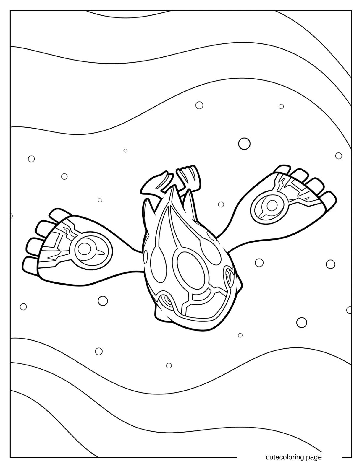 Kyogre Under Water Legendary Pokemon coloring page