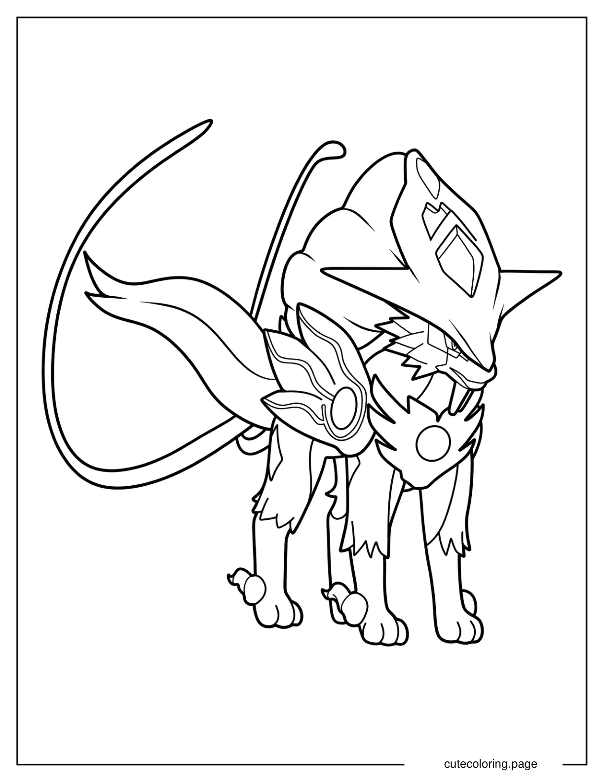 Suicune Legendary Pokemon Coloring Sheet coloring page