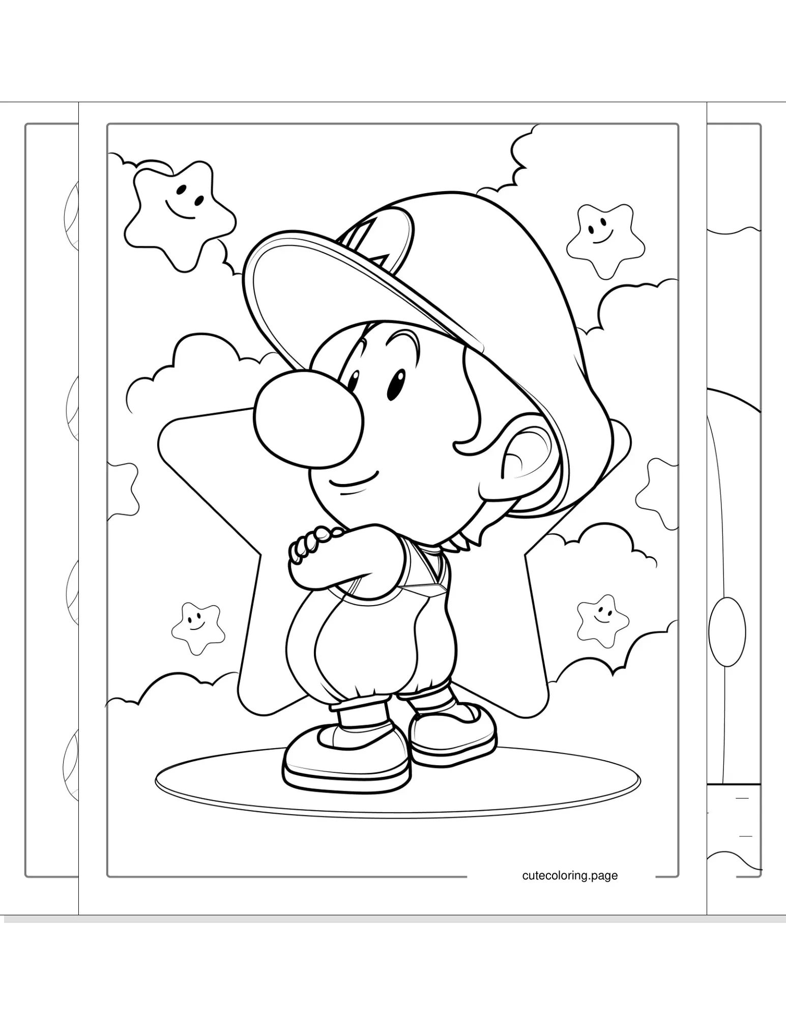 luigi coloring pages coloring page