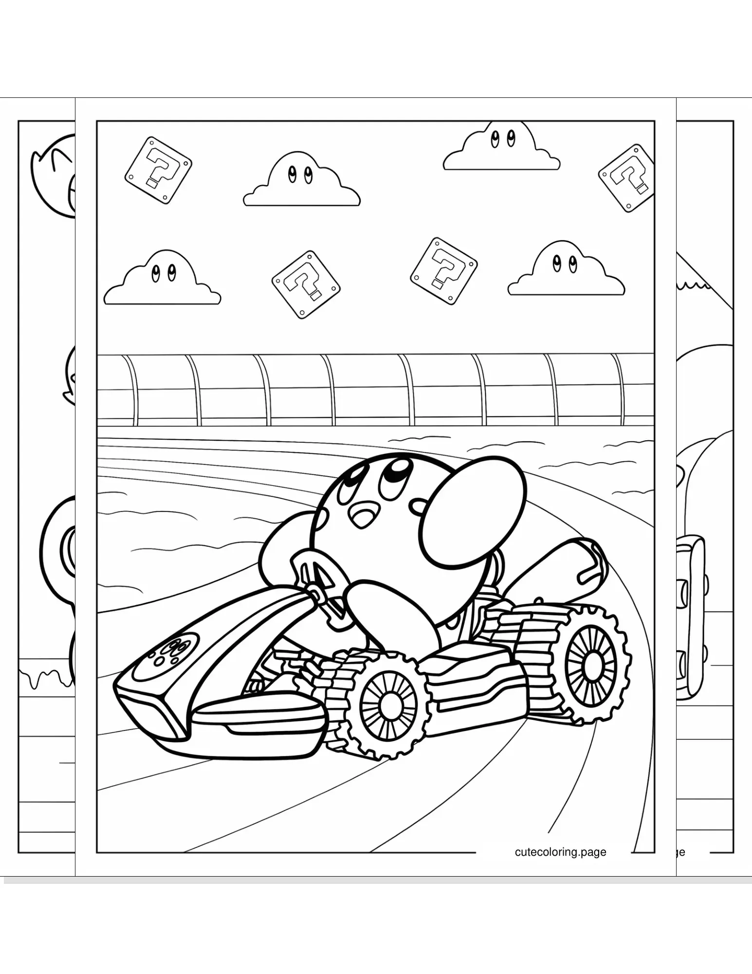 mario kart coloring pages coloring page