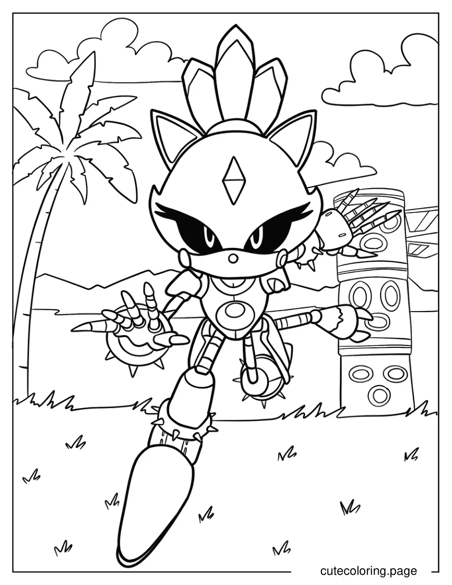 Metal Blaze In Angel Island Coloring Sheet coloring page