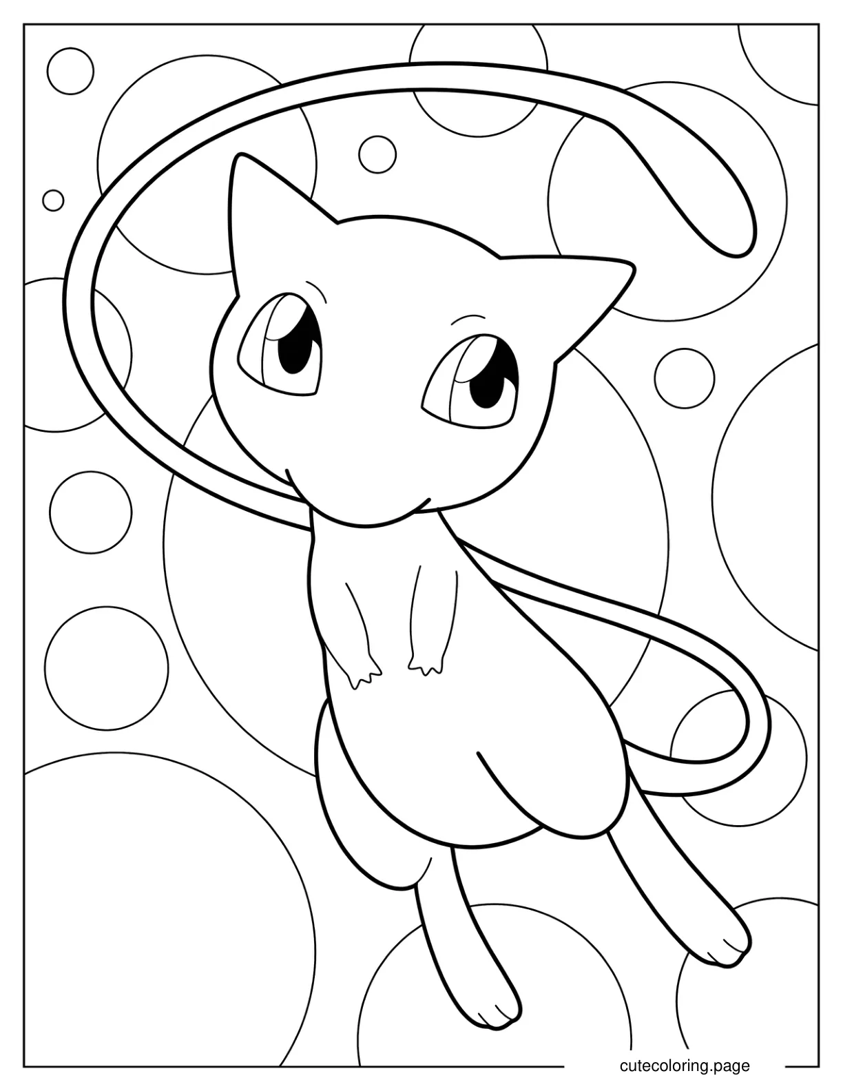 Mew Flying In The Air coloring page