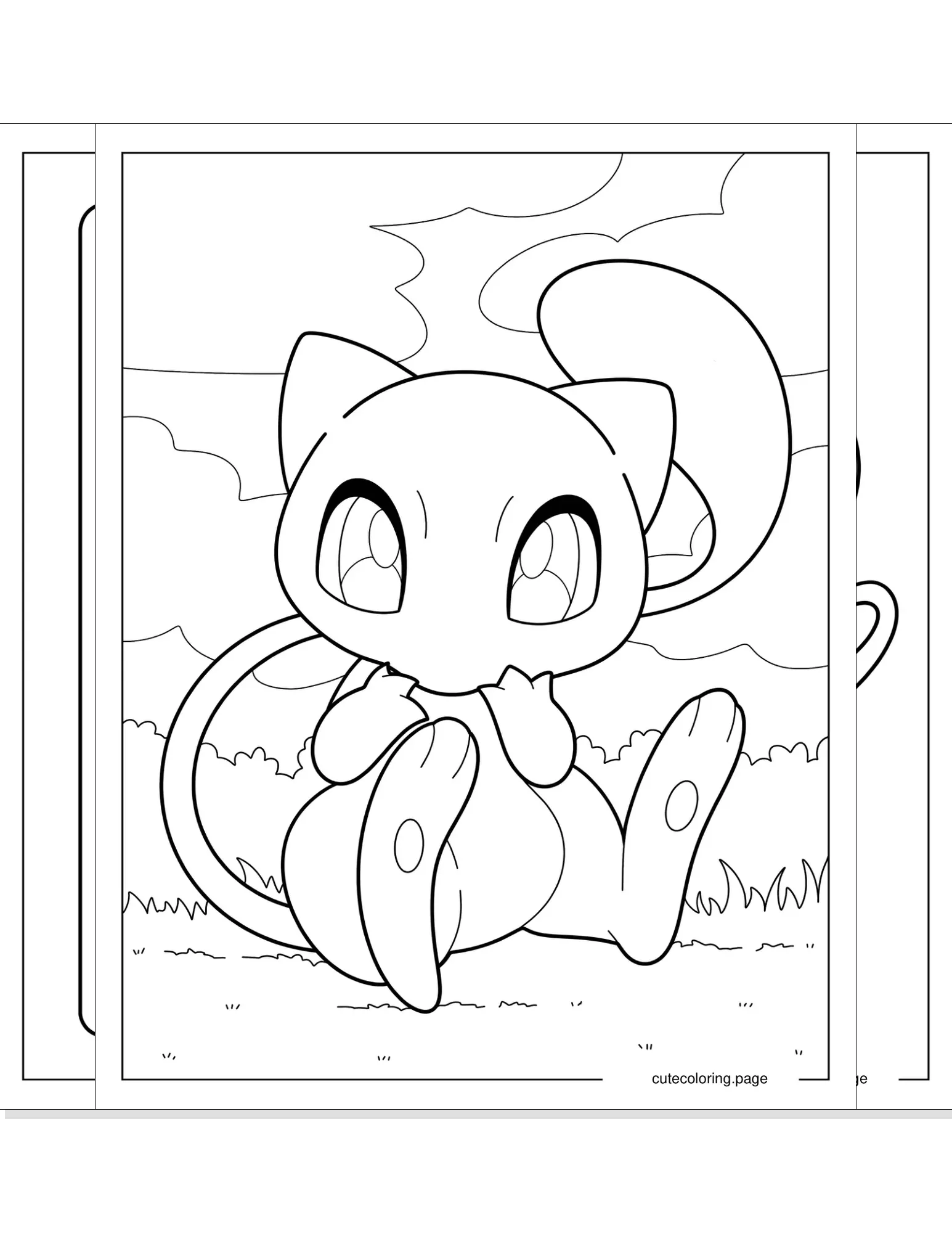 mew coloring pages coloring page