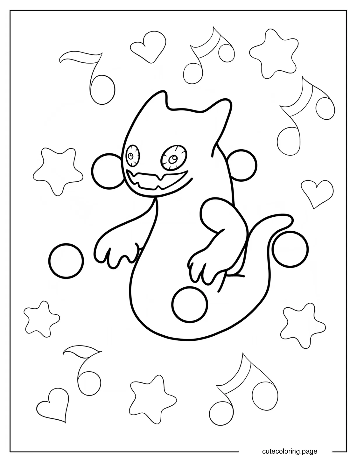 Easy My Singing Monsters Ghazt Coloring Sheet For Kids coloring page