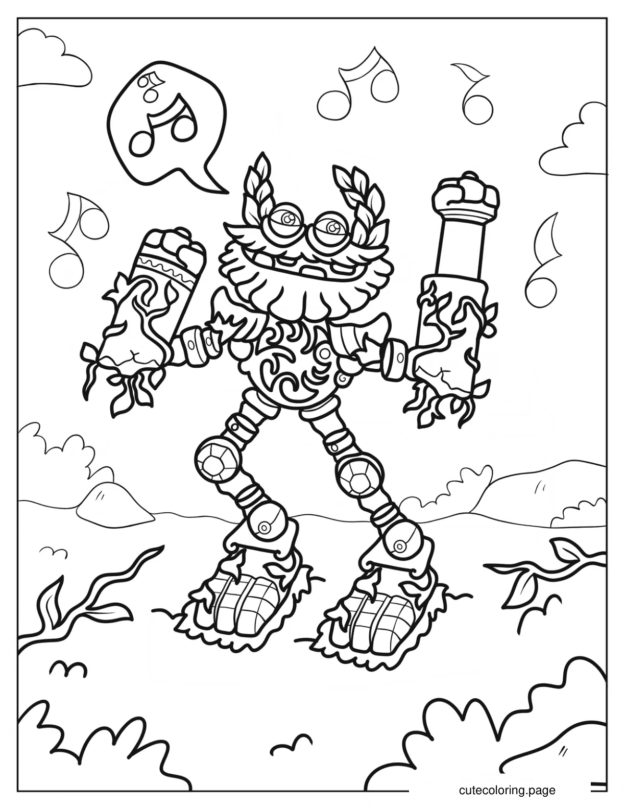 Epic Wubbox Singing coloring page