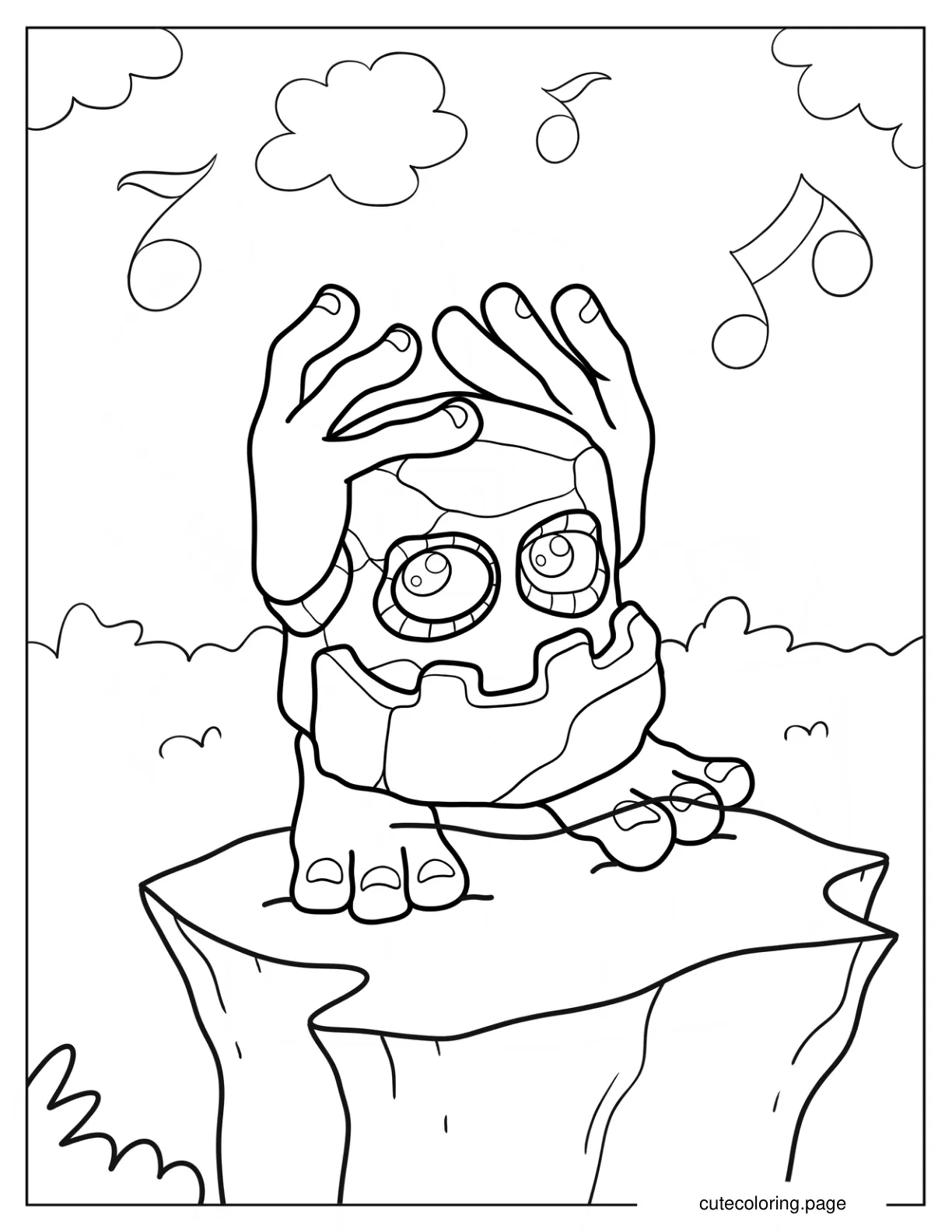 My Singing Monsters Noggin Dancing Coloring Sheet coloring page