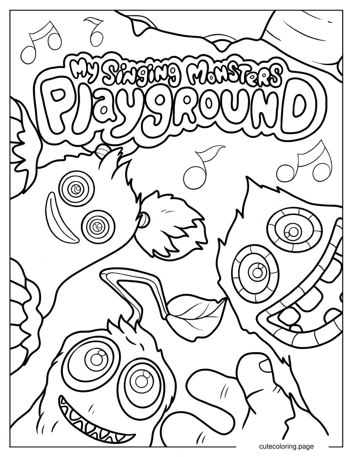 My Singing Monsters Playground Coloring Page coloring page