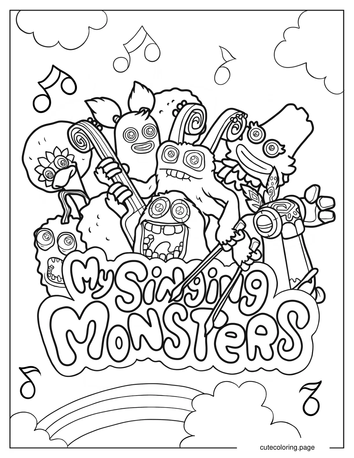 My Singing Monsters Poster coloring page