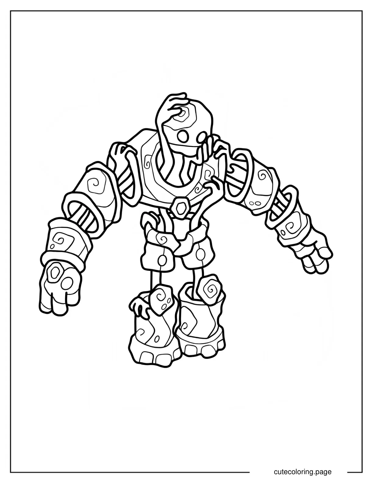 Simple Monculus Outline Coloring Sheet For Kids coloring page