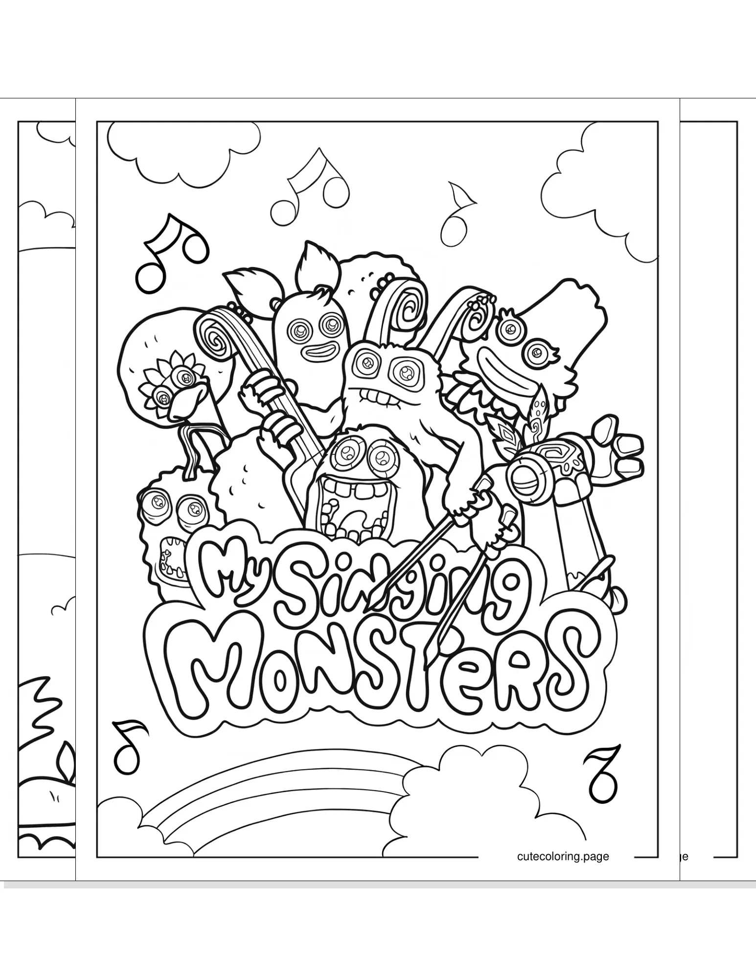 my singing monsters coloring pages coloring page