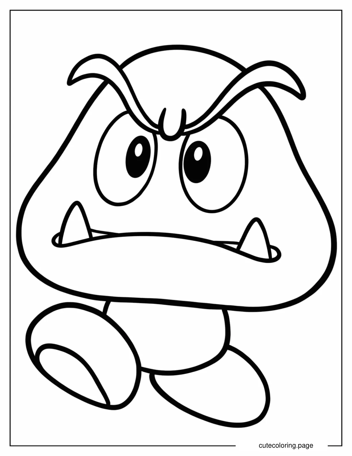 Goomba Coloring Sheet For Preschoolers coloring page