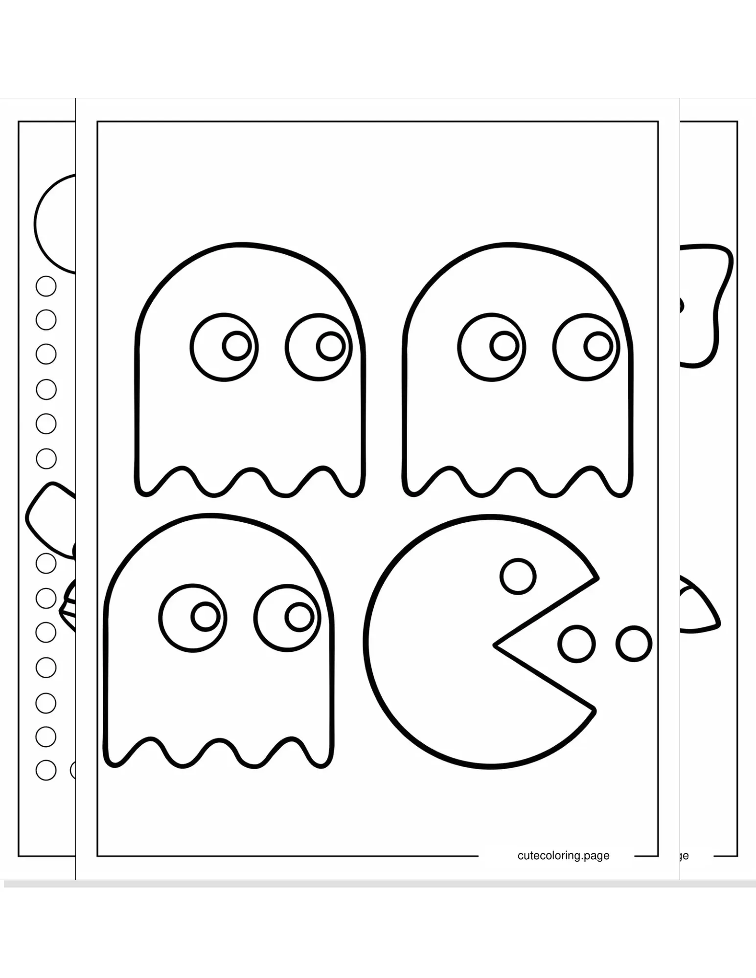 pac man coloring pages coloring page