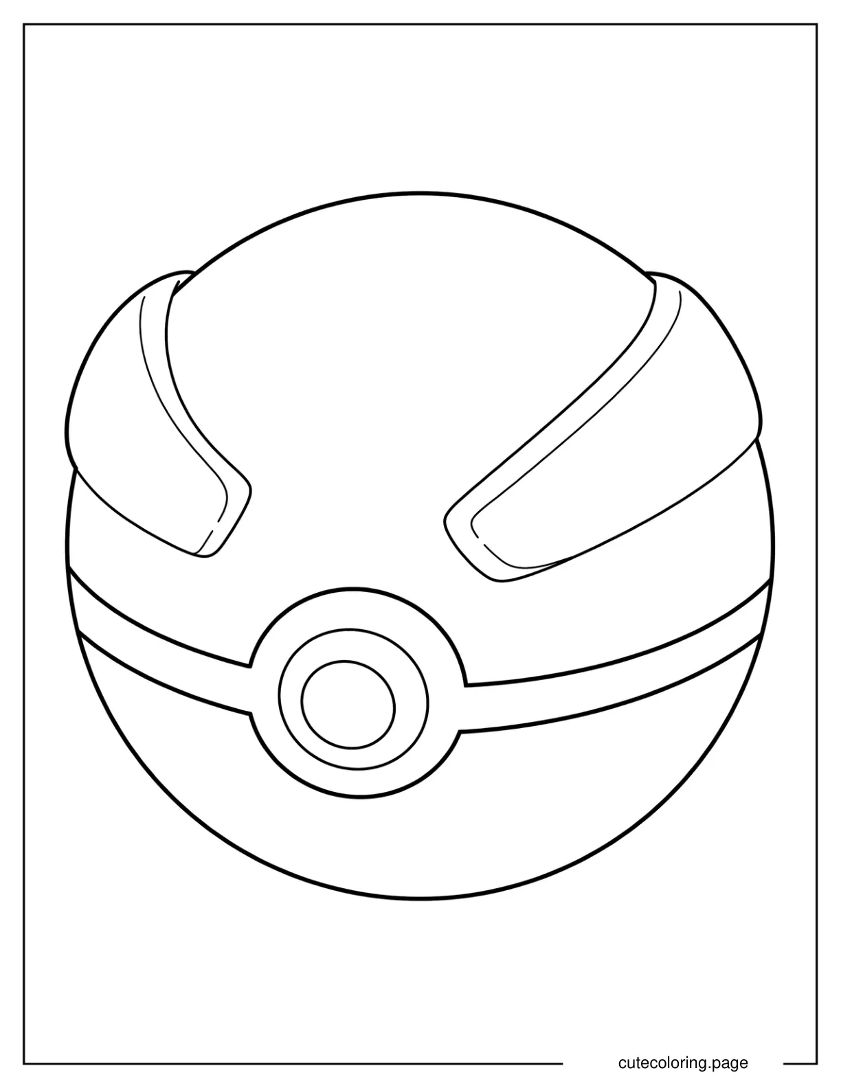 Great Ball Poke Ball Coloring Page  coloring page