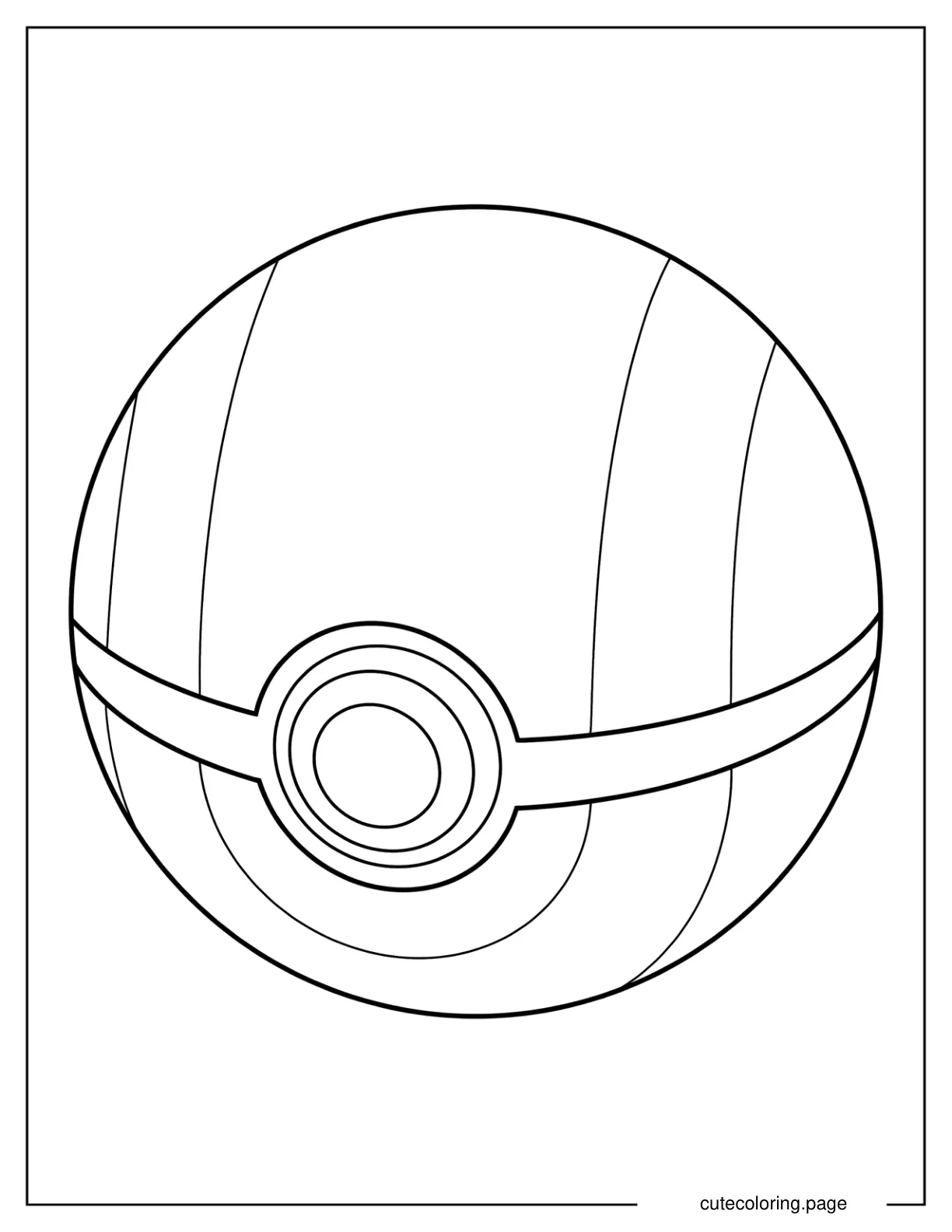 Unite Ball Poke Ball Coloring Page coloring page