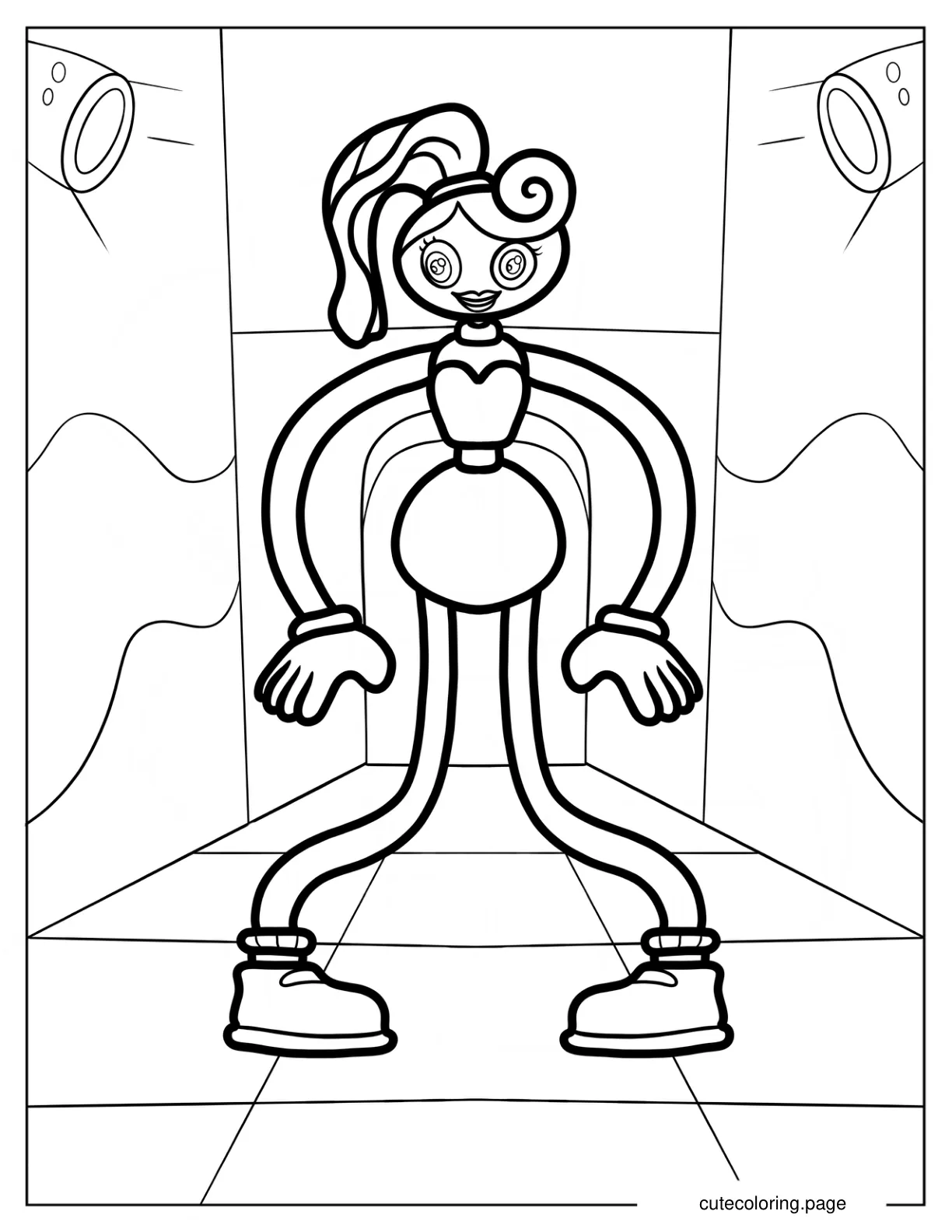 Simple Mommy Long Legs Coloring Page For Preschoolers coloring page