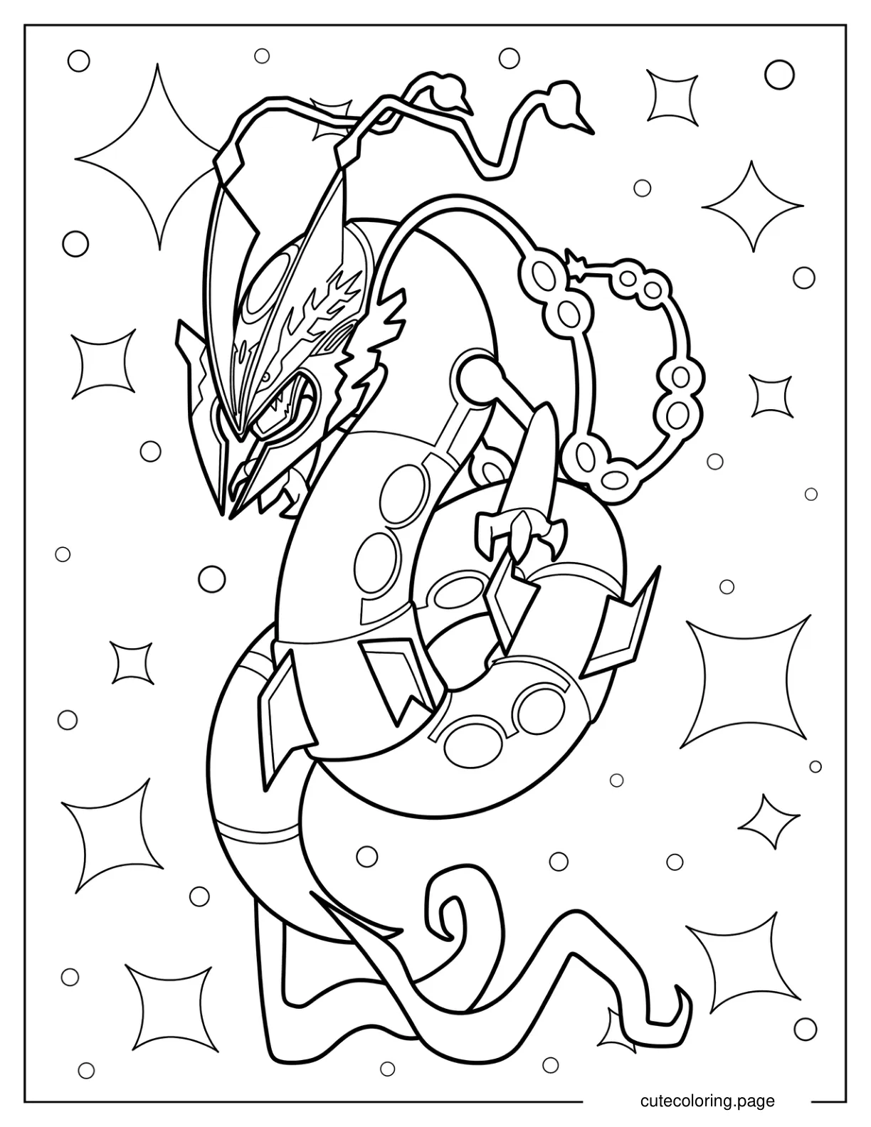 Mega Rayquaza coloring page