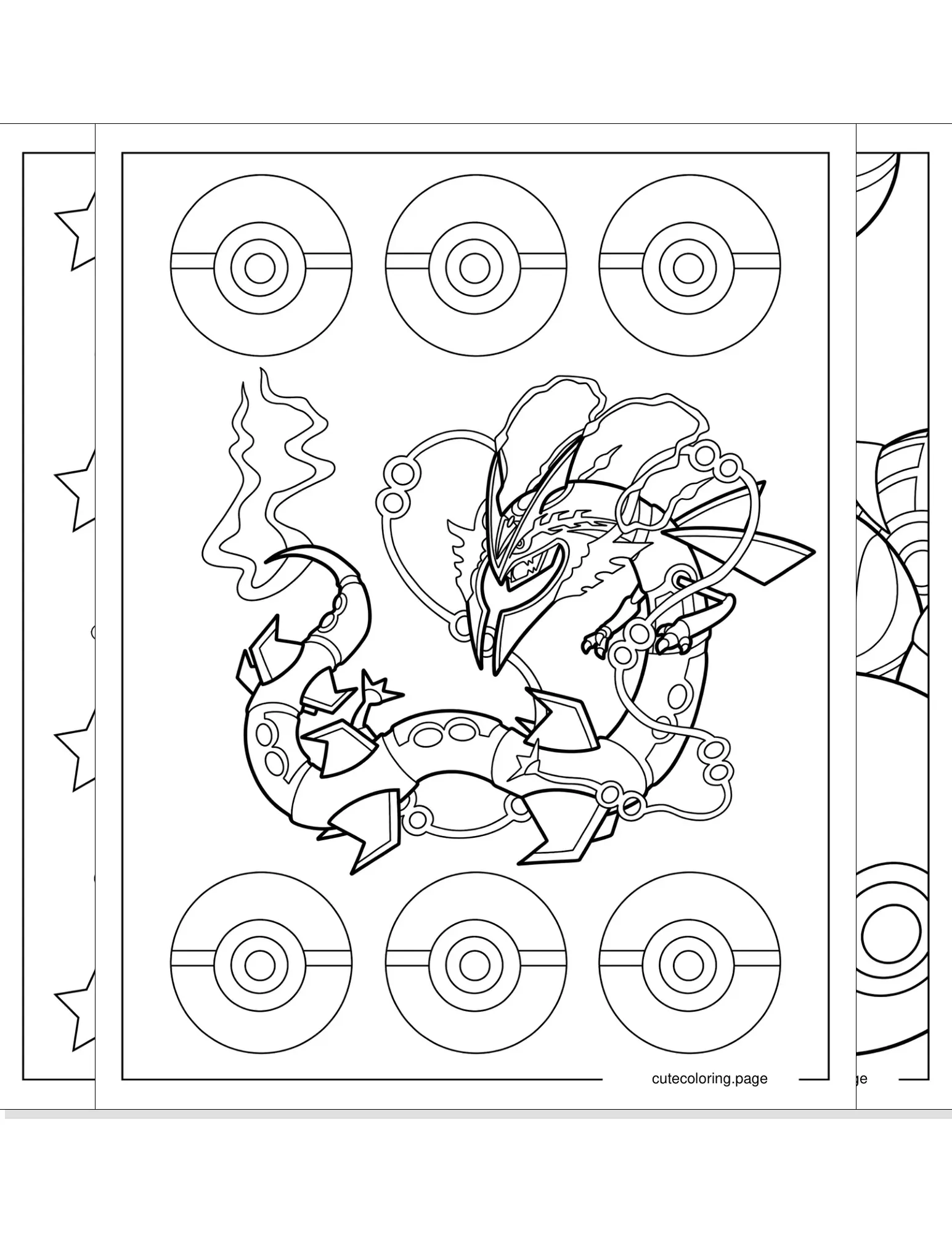 rayquaza coloring pages coloring page