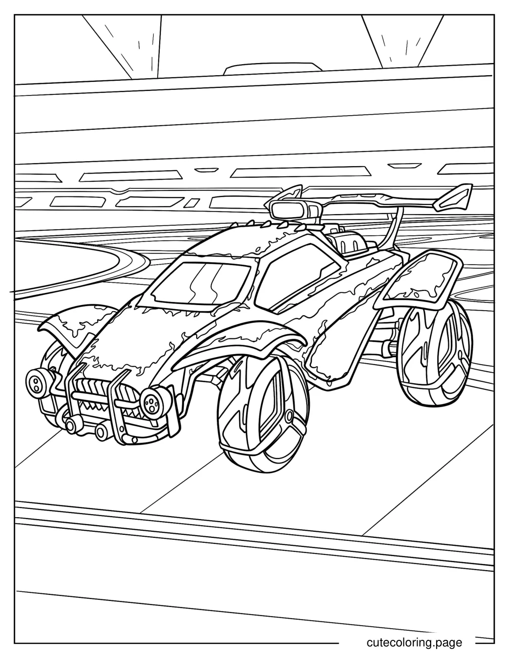 Cool Rocket League Octane Car Coloring Page coloring page