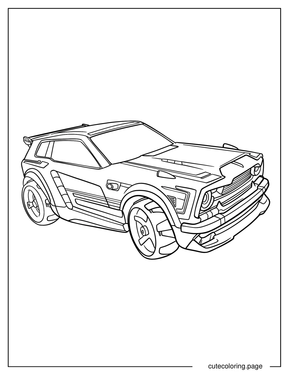 Fennec Battle Car Outline Coloring Sheet coloring page