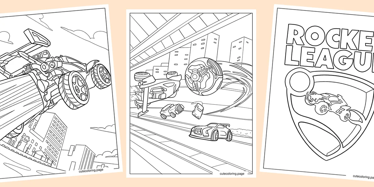 Rocket League Coloring Pages Free