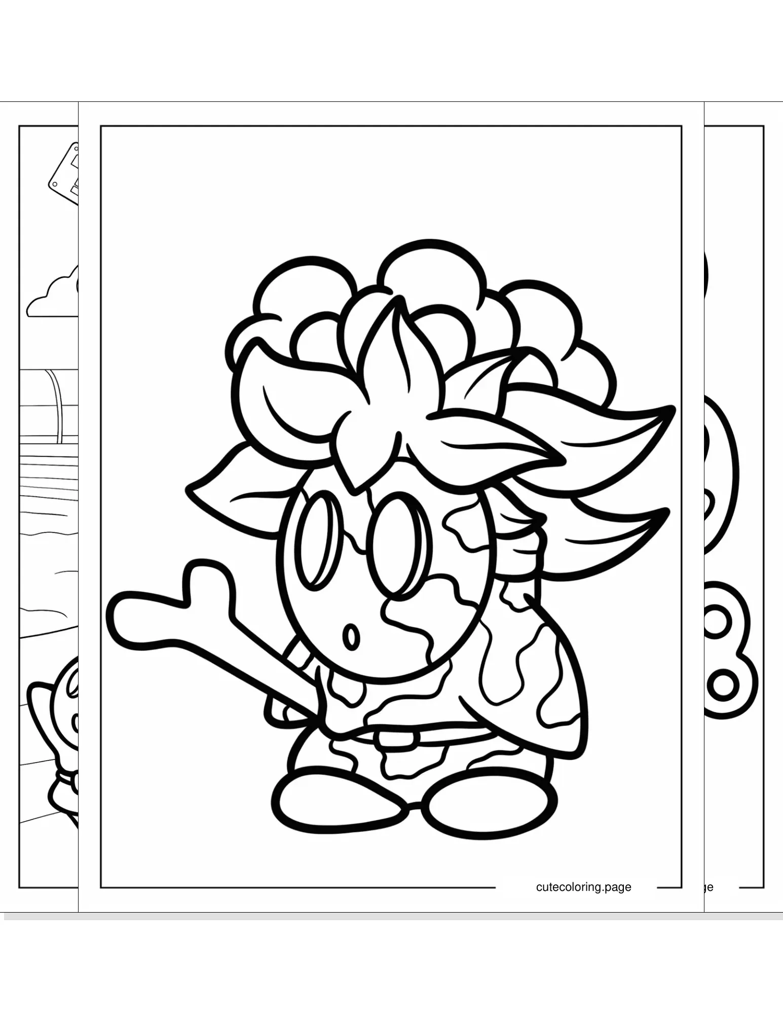 shy guy coloring pages coloring page