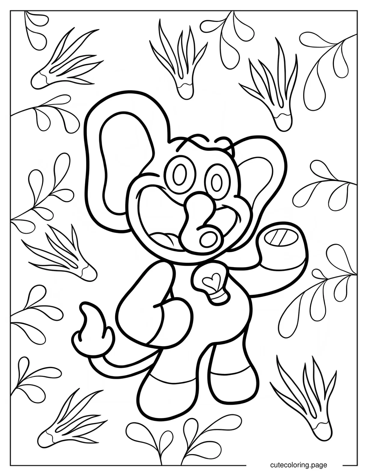 Bubba Bubbaphant Of Smiling Critters coloring page