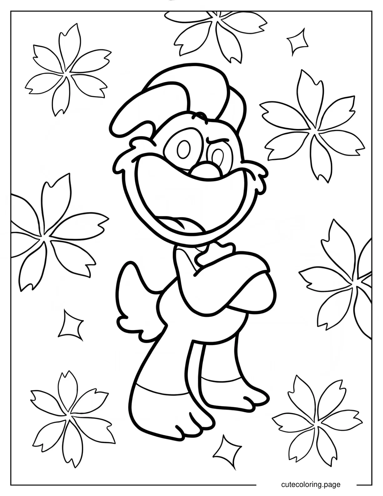 KickinChicken From Smiling Critters Coloring Sheet coloring page