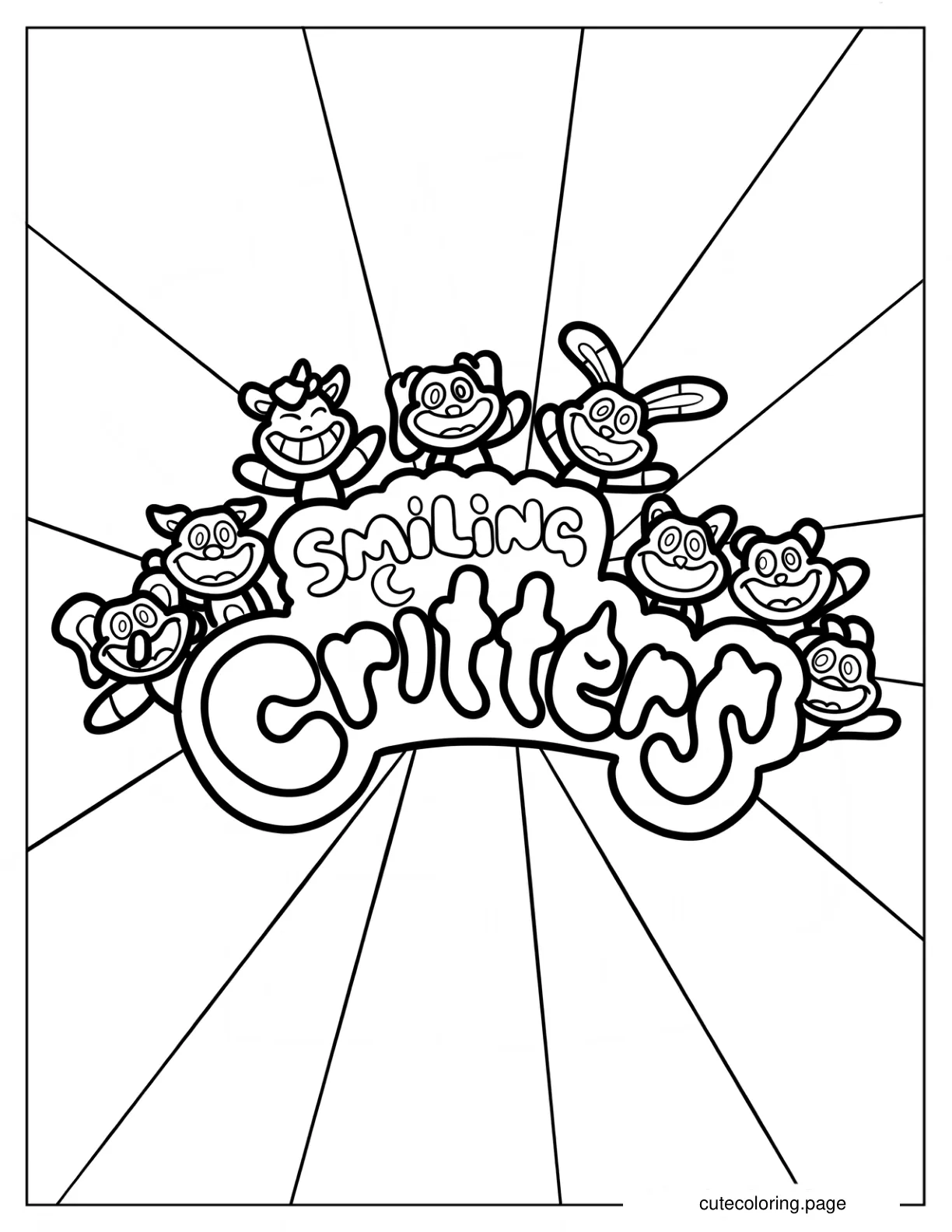 Smiling Critters Logo coloring page