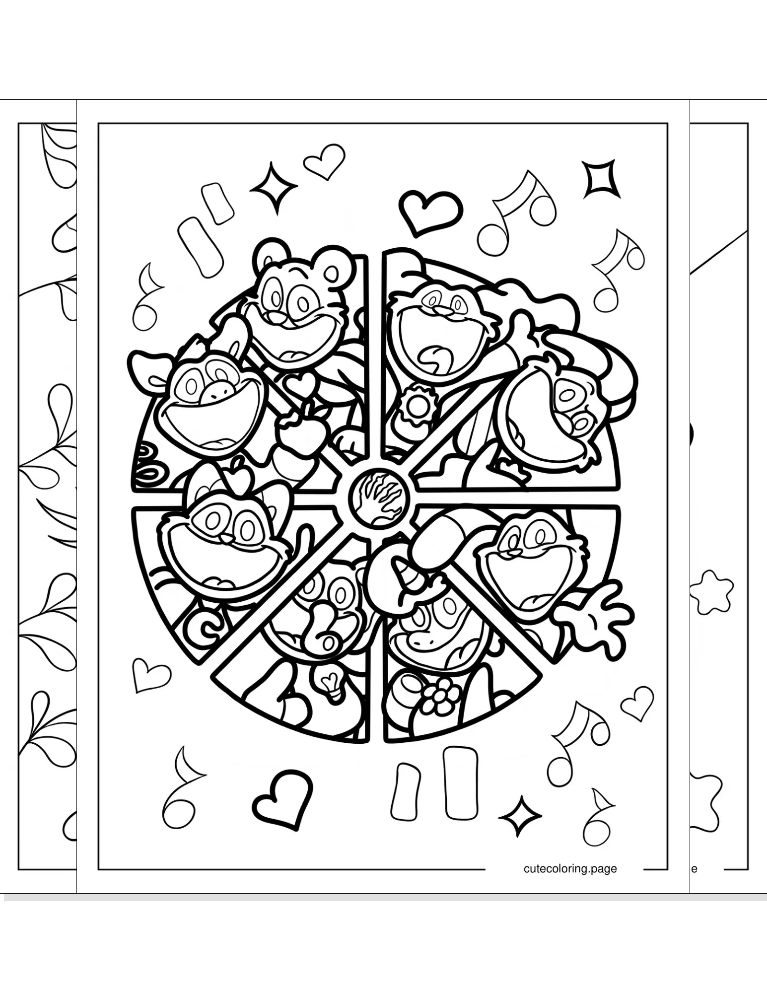 smiling critters coloring pages coloring page