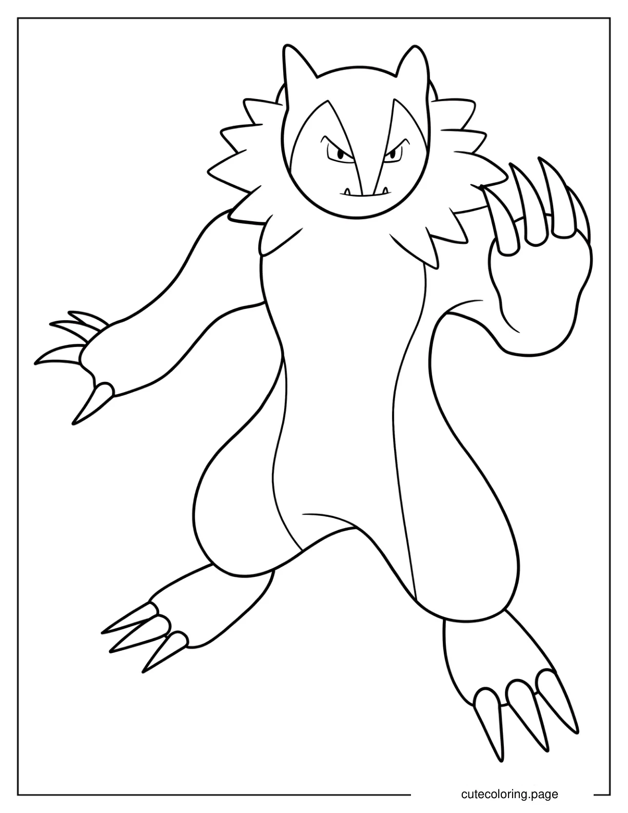 Easy Mega Snorlax Outline Coloring Sheet For Kids coloring page