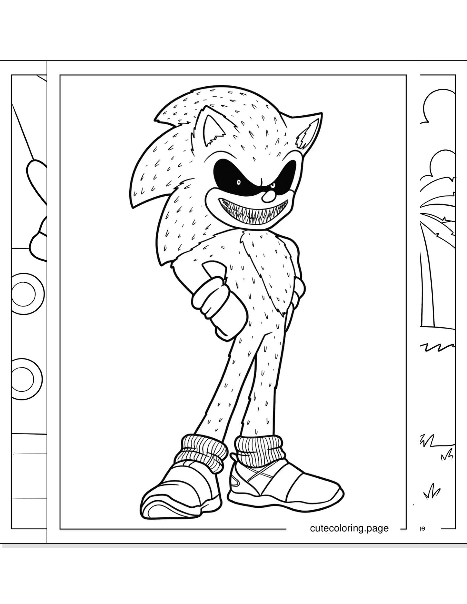 sonic exe coloring pages coloring page