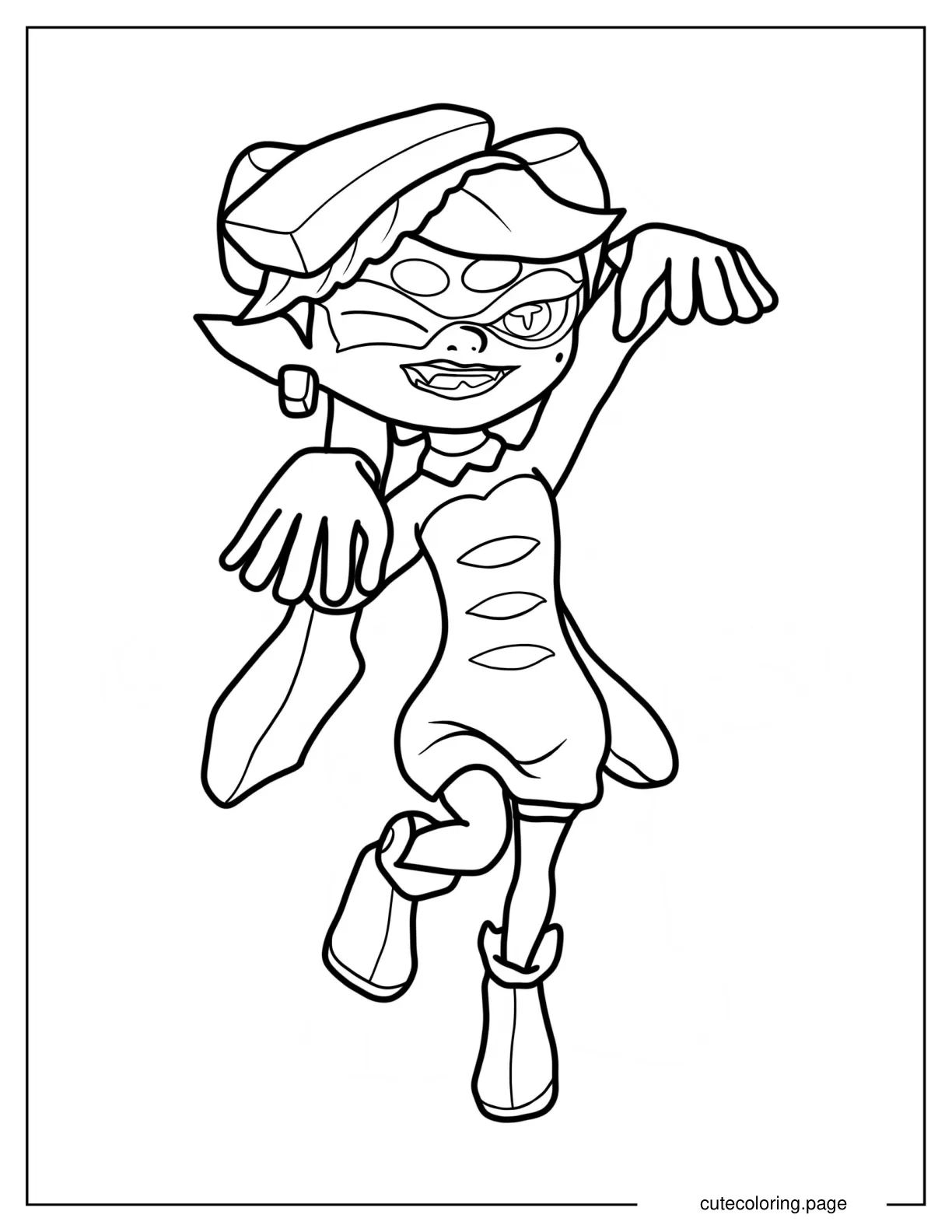 Easy Splatoon Callie Coloring Page For Kids coloring page