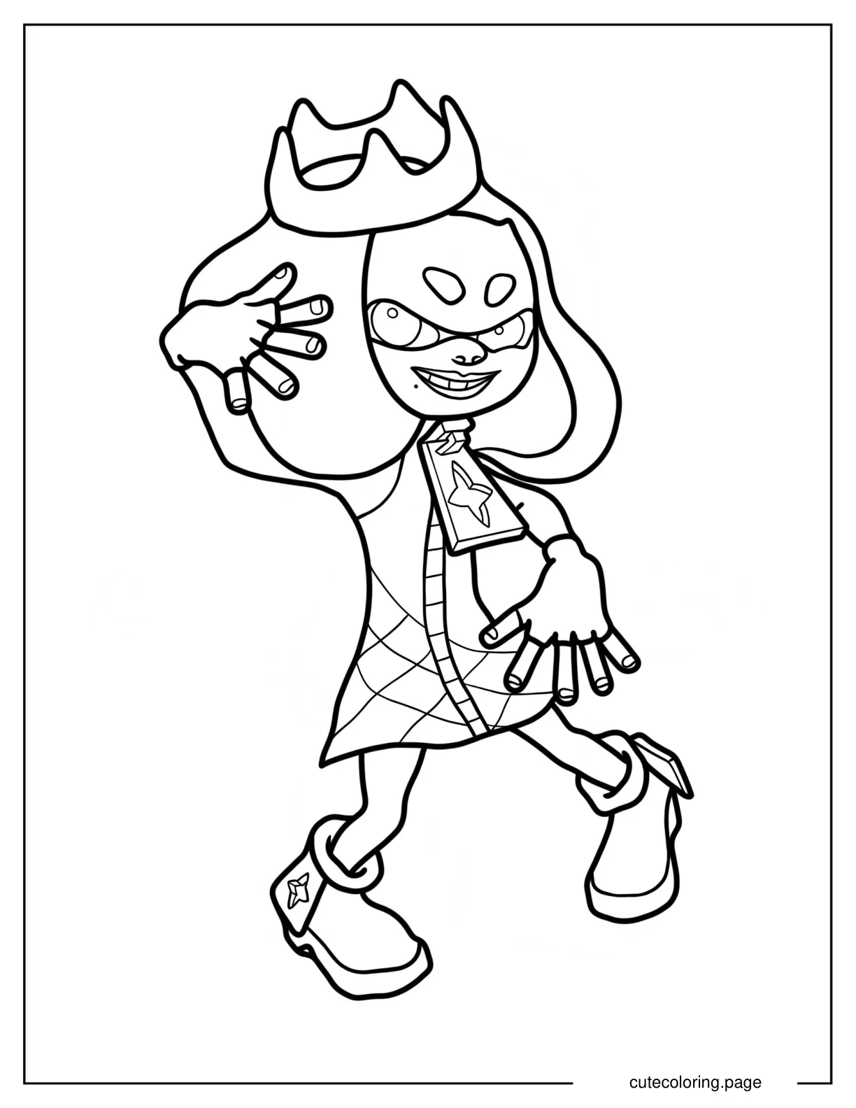 Simple Pearl Houzuki Splatoon Coloring Page For Kids coloring page