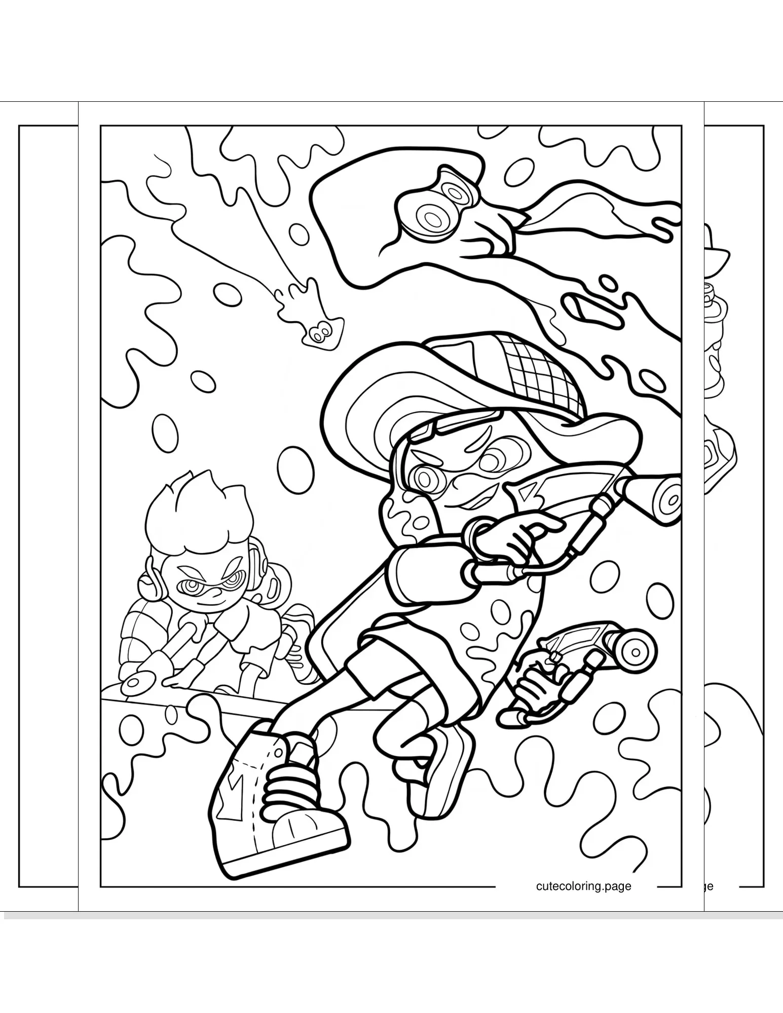 splatoon coloring pages coloring page