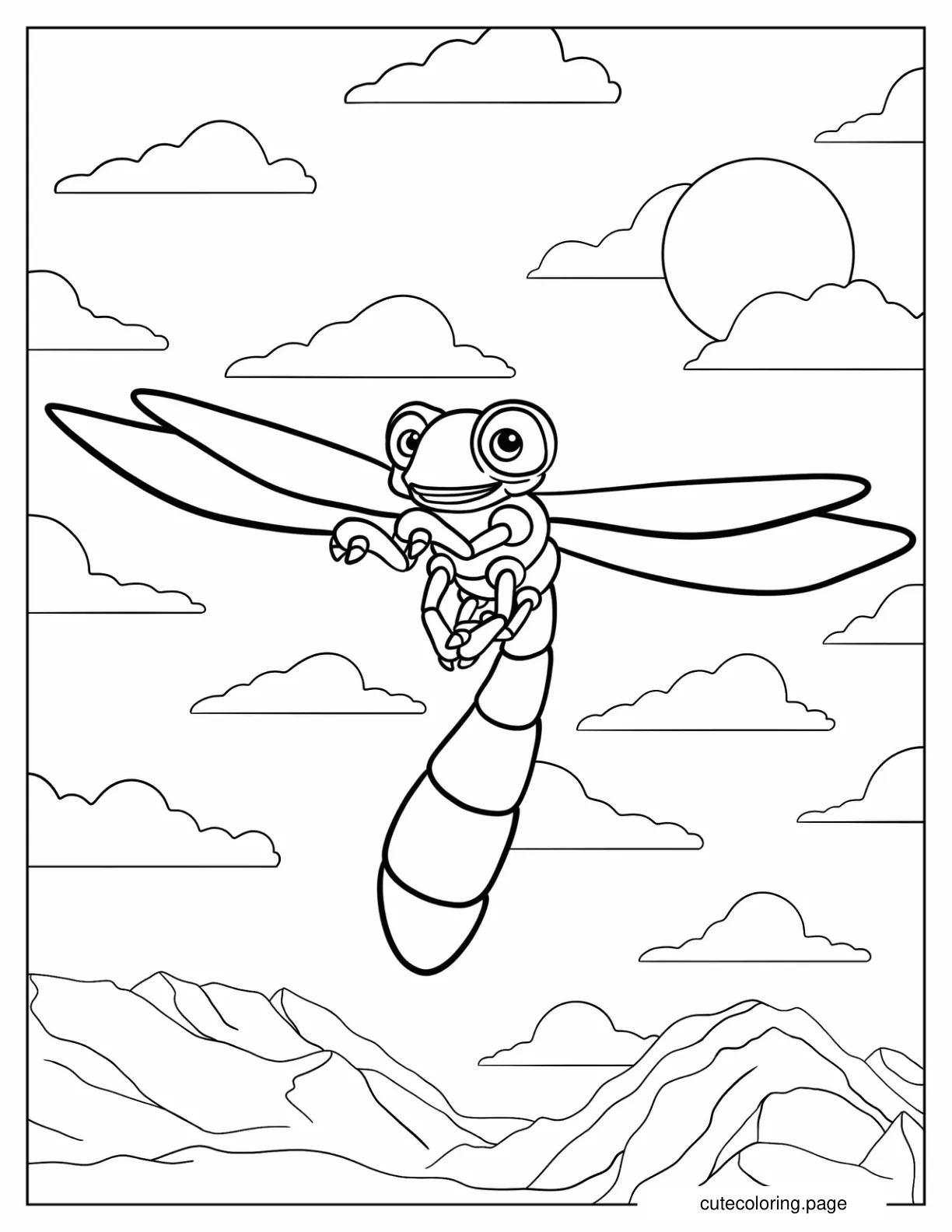 Adorable Belen In the Clouds Coloring Sheet coloring page