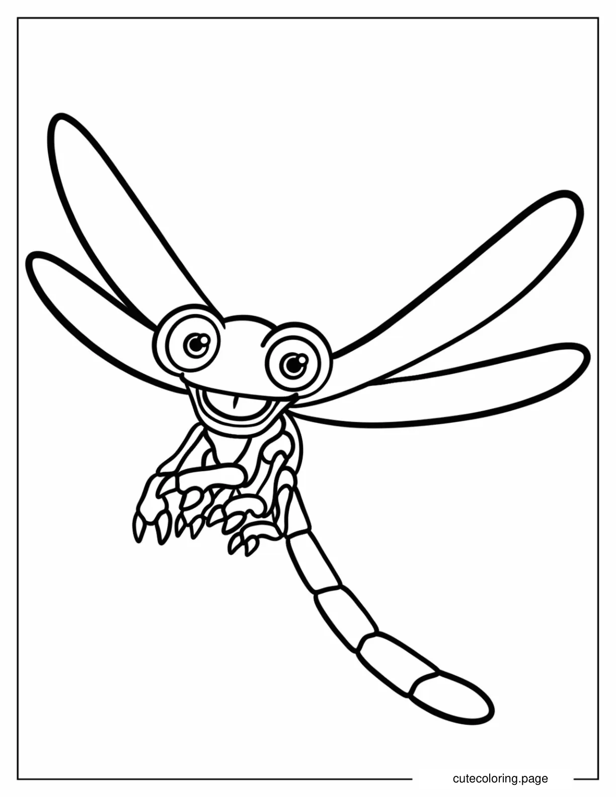 Kawaii Sparx Coloring Page For Preschoolers coloring page