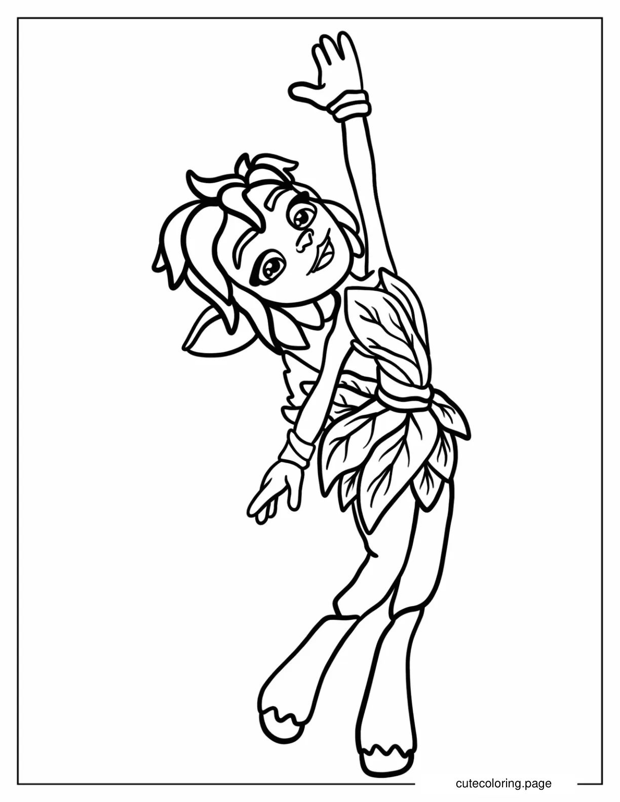 Pretty Elora Waving Coloring Page For Kids coloring page