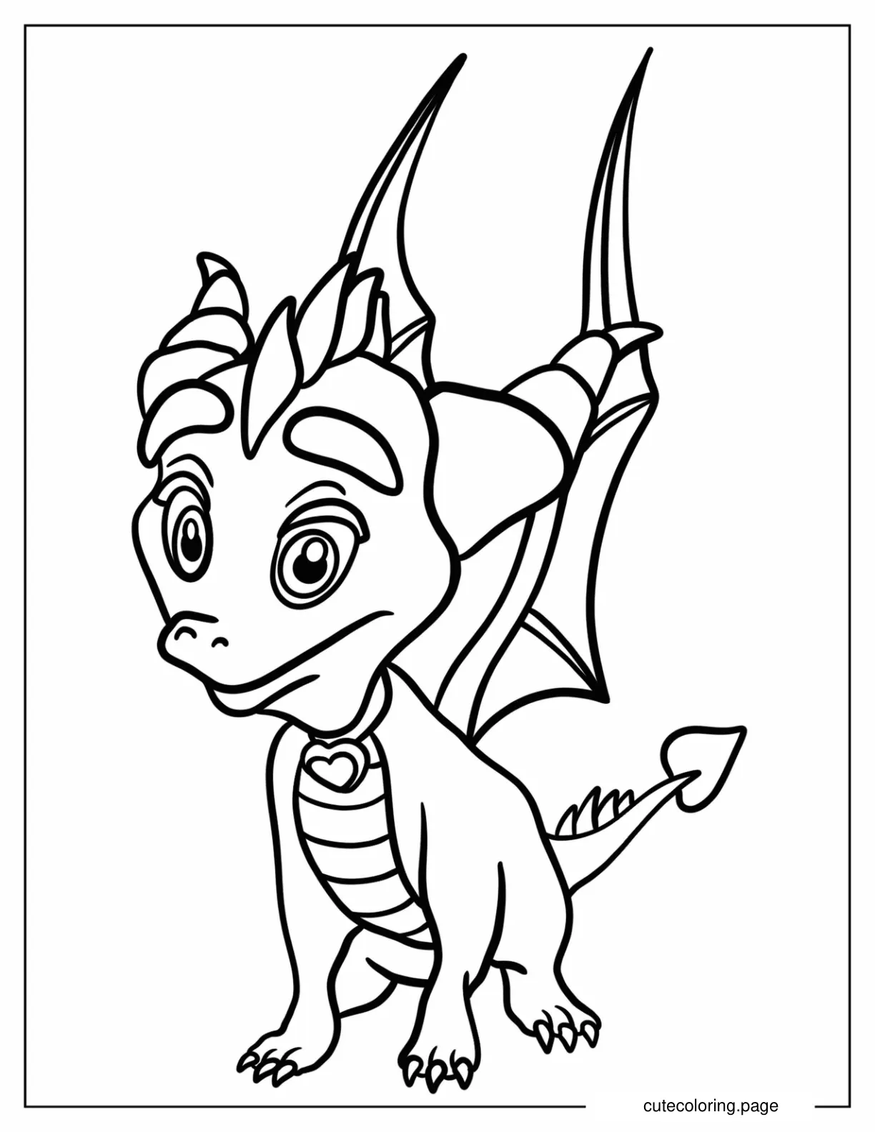 Spyro Ember Coloring Page For Preschoolers coloring page